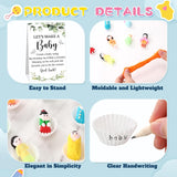 227 Pcs Eucalyptus Funny Baby Shower Games Set Decorations Let'S Make A Baby Modeling Clay Game Sign Kit 108 Modeling Clay 108 Cupcake Liners 10 Pencils For Gender Reveal Game Adult Art Diy