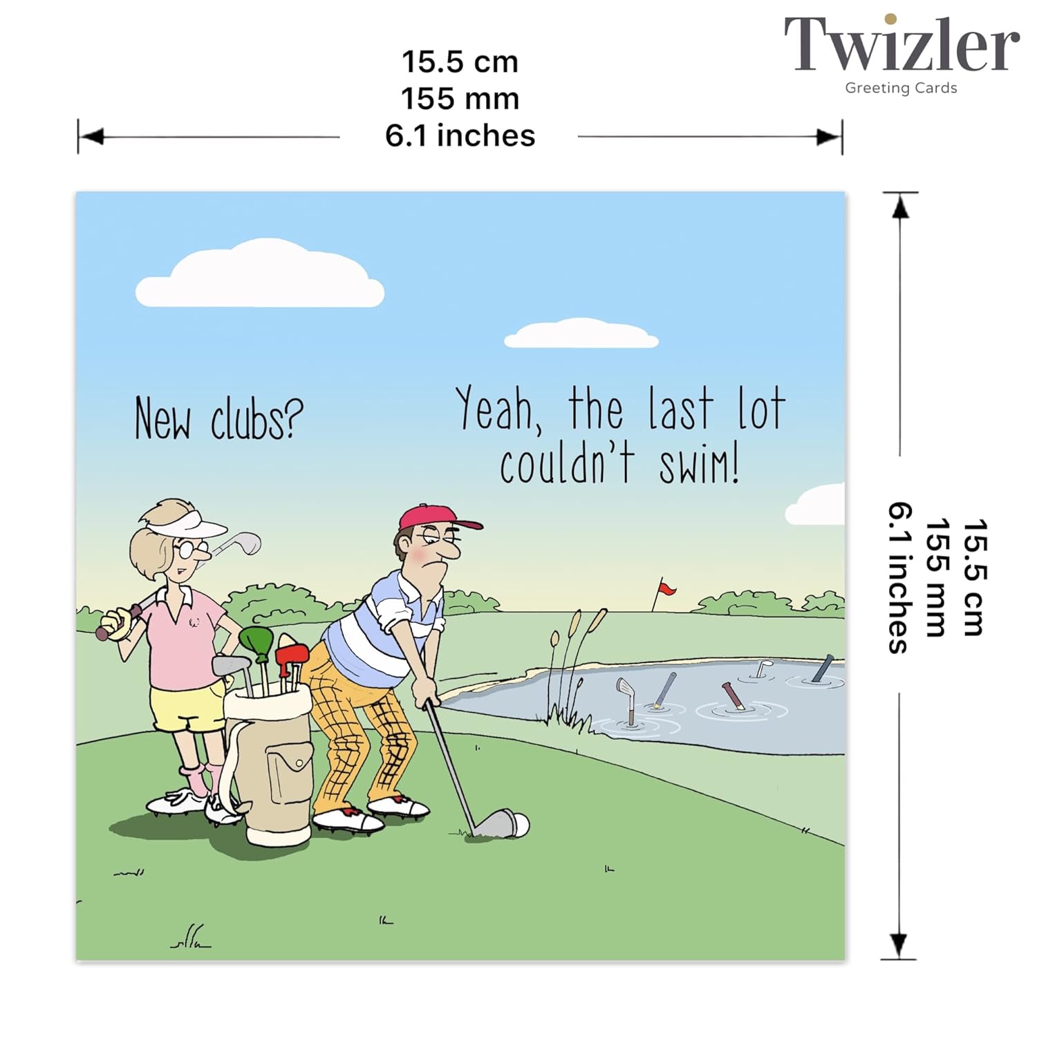 Funny Card Golfer – Blank Card - Funny Card Birthday – Humorous Birthday Cards – Funny Birthday Card Men – Funny Birthday Card Women – Anniversary Card – Retirement Card – Fathers Day Card
