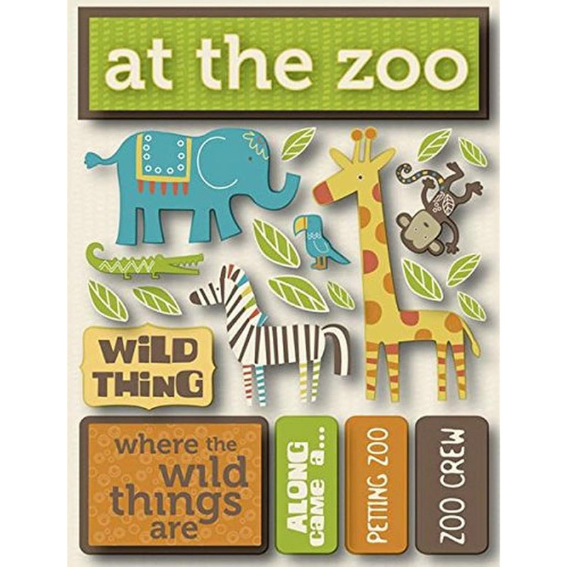 Rsd-136 Zoo Signature Series Dimensional Cardstock Stickers