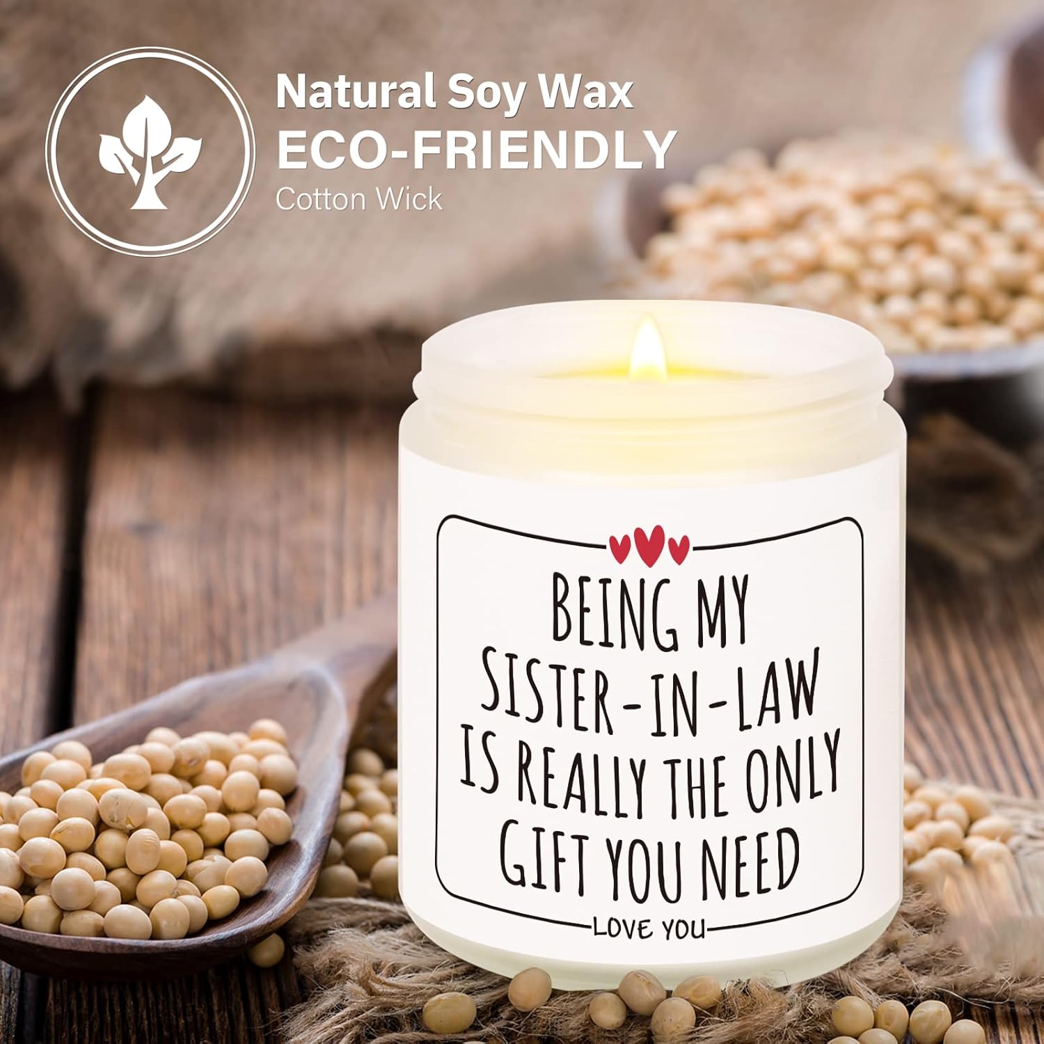 Funny Sister In Law Gifts, Candle Gifts For Sister In Law On Christmas, Birthday, Wedding, Soy Wax Scented Candles Present