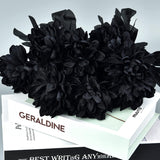 10 Pack Artificial Silk Dahlia Bouquet With Long Stem, 16” Black Fake Flower Floral Arrangements Wedding Bridal Bouquet For Halloween Harvest Festival Table Centerpieces Home Decor