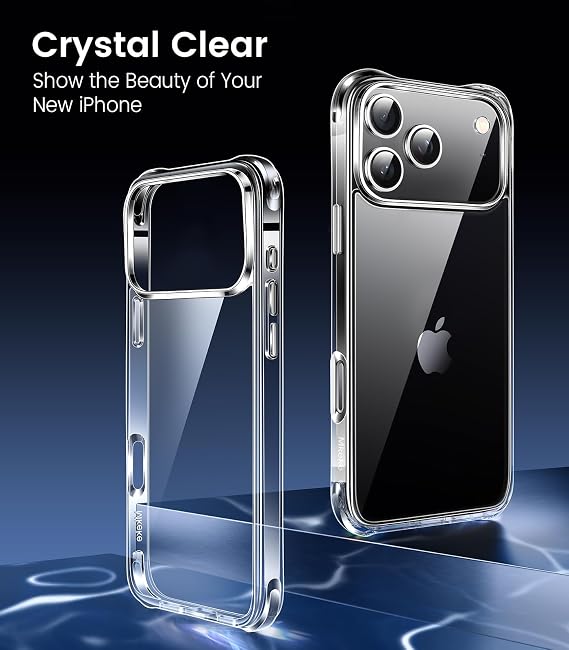 iPhone 18 Pro Clear Case Anti-Yellowing Slim Transparent Shockproof Cover