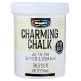 Charming Chalk All-In-One Furniture & Décor Paint - 8oz Sheepskin Cream, Ultra Matte Chalk Finish Paint, Ideal For All Techniques Including Distressing, No Prep Needed, Made In USA