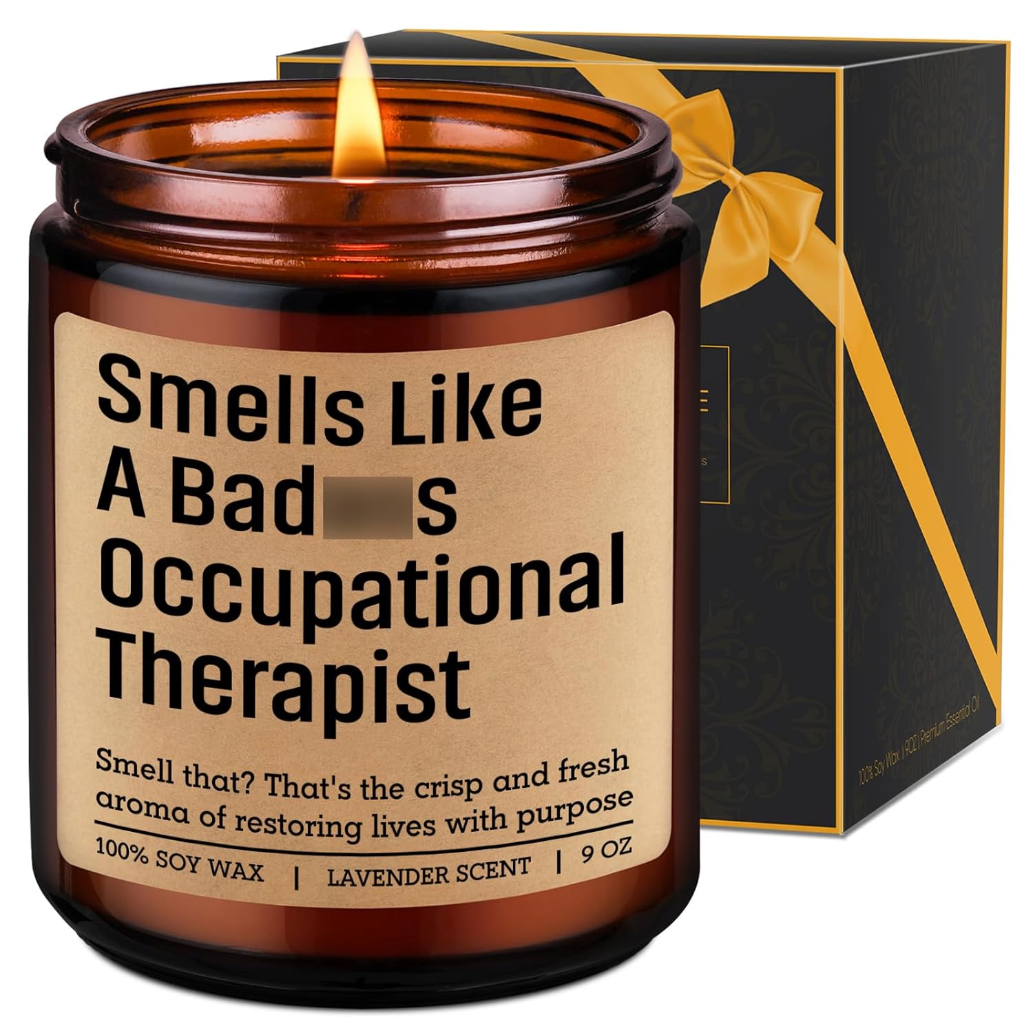 Candle, Occupational Therapist Gifts - Occupational Therapy Gifts For Women, Men - Funny Appreciation, Ot Graduation, Birthday, Valentines Day, Ot License Present For School Student, Grad, Otr