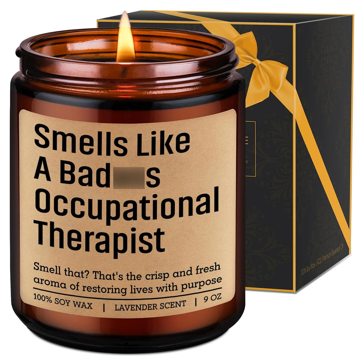 Candle, Occupational Therapist Gifts - Occupational Therapy Gifts For Women, Men - Funny Appreciation, Ot Graduation, Birthday, Valentines Day, Ot License Present For School Student, Grad, Otr