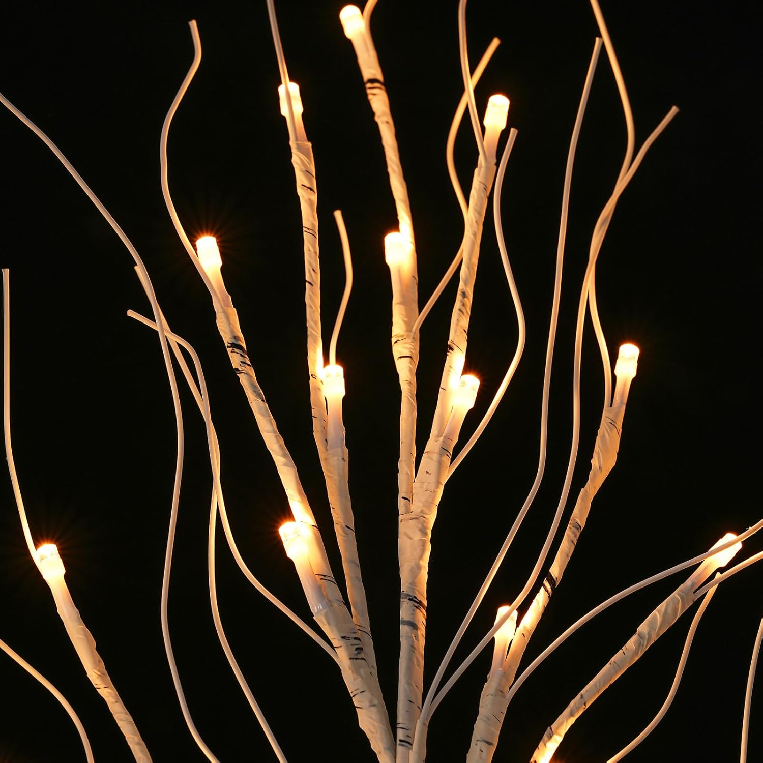 Lighted Artificial Birch Branch Tree Fairy Lights Holiday Decor,3Pk 19.7In 48 Led;Usb Powered,Warm White Branch With Lig