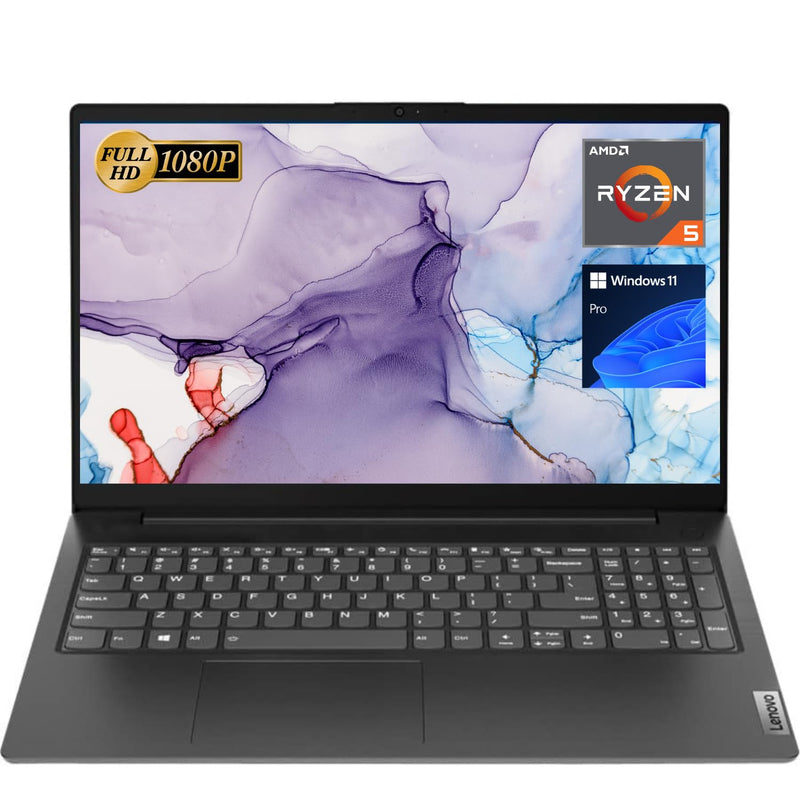 Lenovo V15 Laptop, 15.6" FHD Display, AMD Ryzen 5 5500U Hexa-core Processor (B