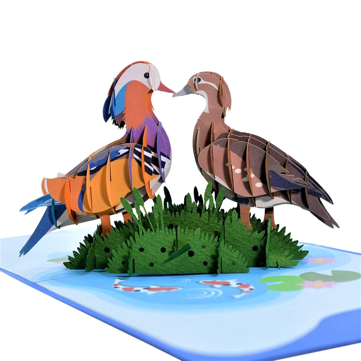 - Romantic Valentines Day Pop Up Cards With Funny 3D Mandarin Duck Couple Design - Symbol Of Love, Anniversary Card - Meaningful Gift For Couple, Wife, Husband, Boyfriend