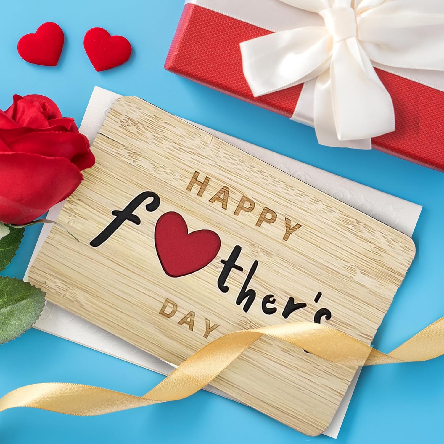 Happy Fathers Day Gift Cards,Handmade Wooden Greeting Cards,Thank You Card,Father'S Day Card For Dad
