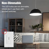60W Equivalent LED Ceiling Fan Light Bulbs 10 Pack E12 Candelabra Small Base Daylight 5000K