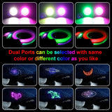 2 Light Color 32W Dual-Head Rgbw Music Activated Fiber Optic Lights, 670Pcs Of Mixed Optical Fibers In 13.1Ft+ Small App Control Fiber Optic Star Ceiling Light Kit For Car Headliner Star/Home
