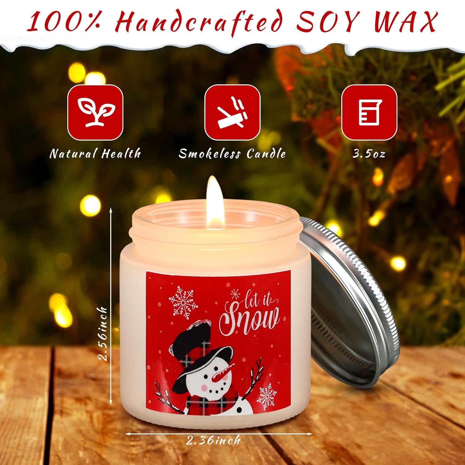 12 Pcs Christmas Scented Candles Gift Set Xmas Holiday Aromatherapy Candles Warm Scented Winter Soy Wax Gift With 12 Fragrances For Mom Mother Sister Decor(White And Silver)