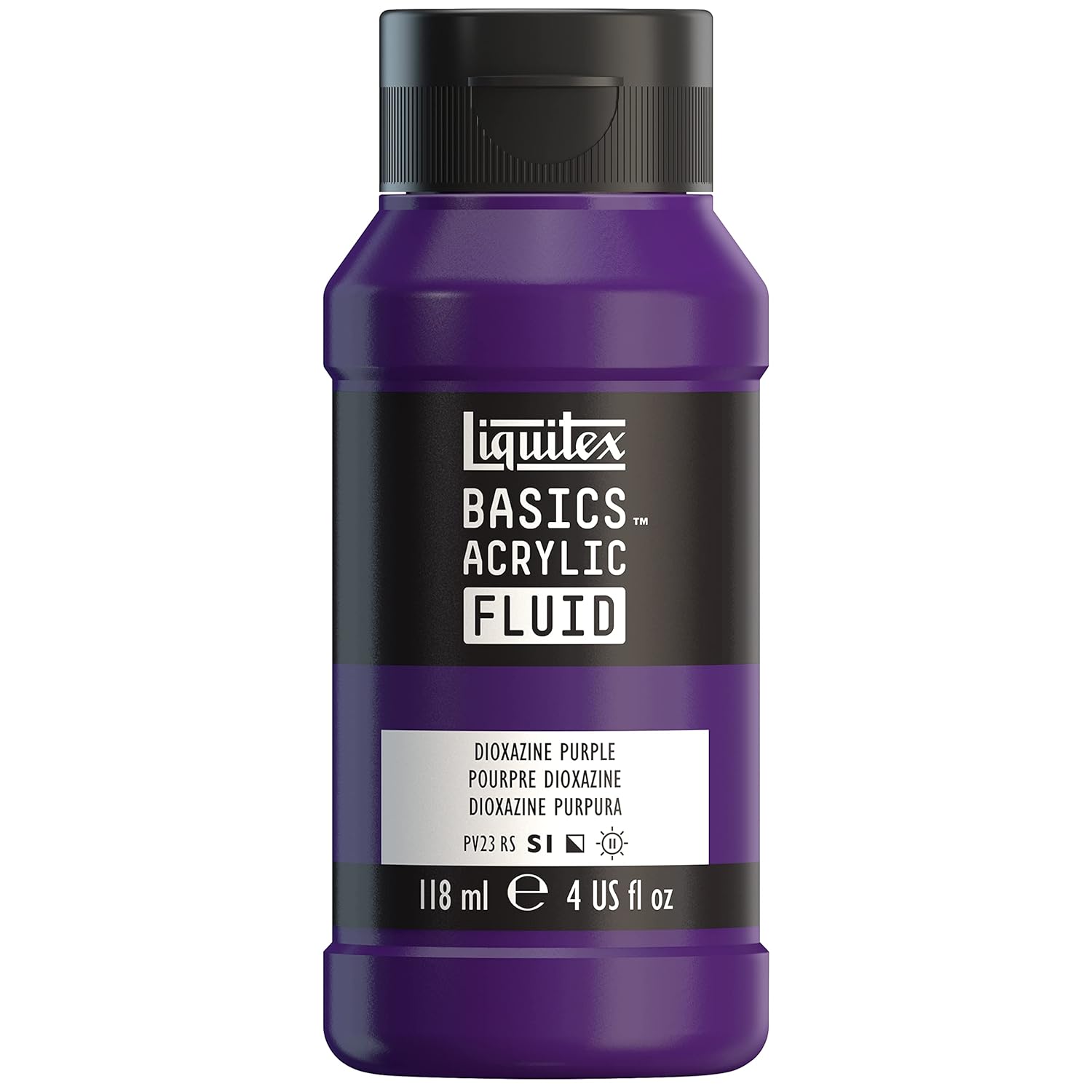 Liquitex BASICS Acrylic Fluid Paint, 118ml (4-oz) Bottle, Dioxazine Purple