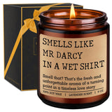 Mr Darcy Candle - Pride And Prejudice Gifts For Women, Men - Bookish, Reading, Literary, Book Lovers Gifts For Jane Austen Fans - Funny Valentines Day, Birthday Decor For Readers, Bookworm