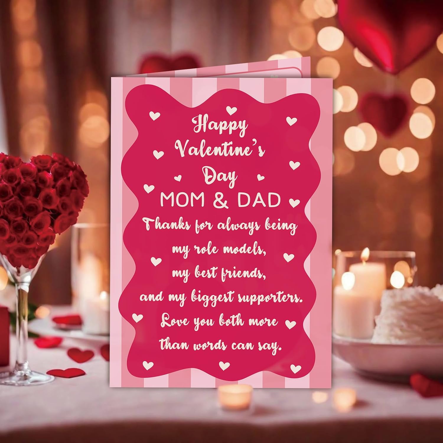 Valentines Day Card For Mom And Dad – Sweet Valentines Day Gifts For Mom And Dad – Valentine’S Day Card From Son Or Daughter To Show Love And Appreciation