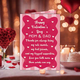 Valentines Day Card For Mom And Dad – Sweet Valentines Day Gifts For Mom And Dad – Valentine’S Day Card From Son Or Daughter To Show Love And Appreciation