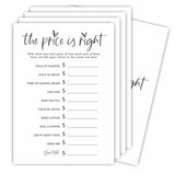 The Price Is Right Baby Shower Game Set - Classic White - 30 Double-Sided Fill In Style Game Cards, Gender Reveal, Baby Announcement, Party Favor & Supplies - B07