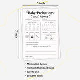 Baby Predictions And Advice Cards, Baby Predictions For Baby Shower, Gender Reveal Games For Boy Or Girl, Wishes For Parents-To-Be, 50 Cards