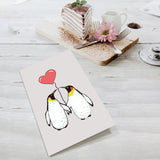 Penguins Valentines Day Card For Him Her, Sweet Anniversary Card For Penguins Lover, Cute Love Card For Husband Wife Boyfriend Girlfriend