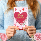 Religious Valentines Day Cards Blessed Valentine'S Day Christian Heartfelt Vintage Flower Greeting Cards With Envelopes For Adults Kids 4.5 X 6.2 Inch