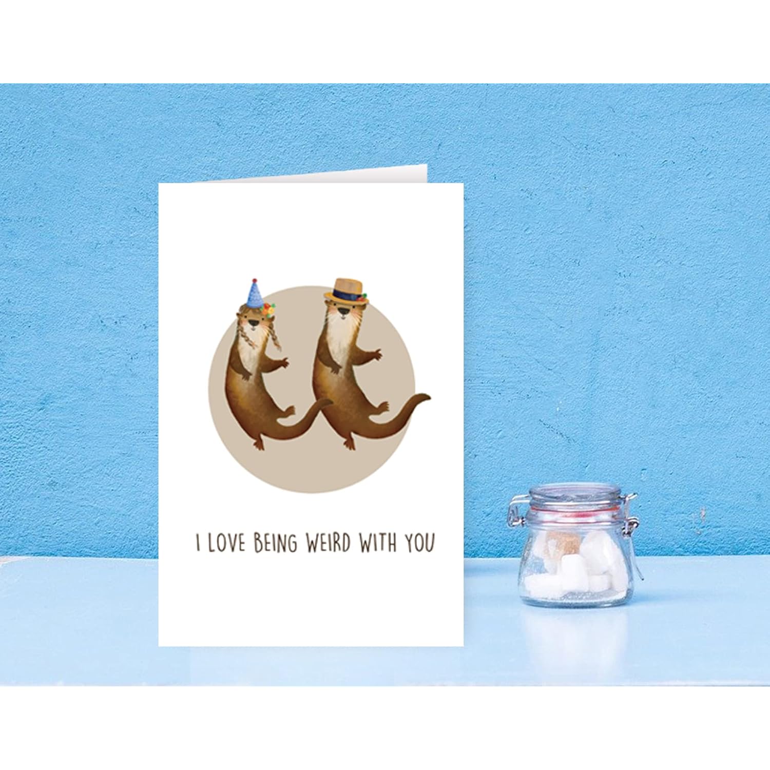 Cute Otter Love Card For Husband Wife, Funny Valentine’S Day Card, Humorous Anniversary Card