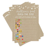 Baby Shower Games For Boy Or Girl – Guess The Children’S Book Title Game, Rustic Kraft Country Barn Design, 50 Cards