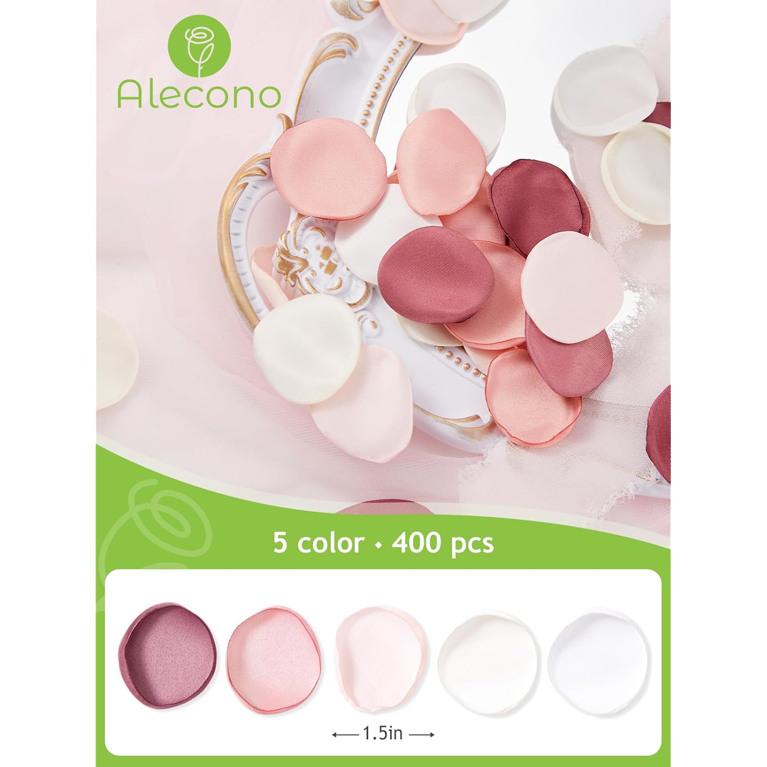 Silk Rose Petals, Fake Pink Rose Petals For Wedding Proposal Flower Girl Basket, Flower Petals To Throw At Wedding For Birthday Party Decoration