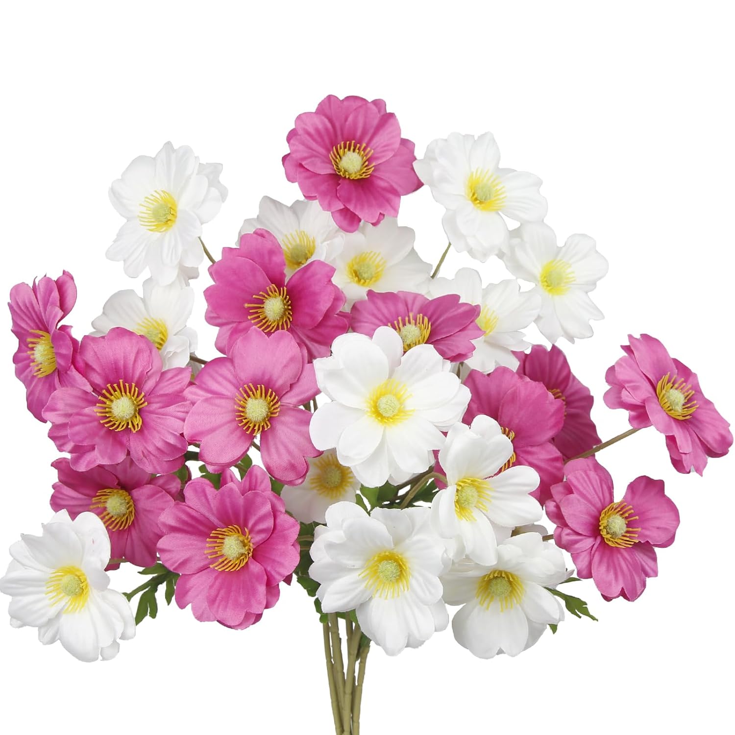 6 Pcs Artificial Flowers With Stems Faux Daisy Flowers Bouquet Rose Red Gardenia Silk Flowers For Home Decor Indoor Vase Outdoors Balcony Table Centerpiece Outside Floral Arrangements Wedding