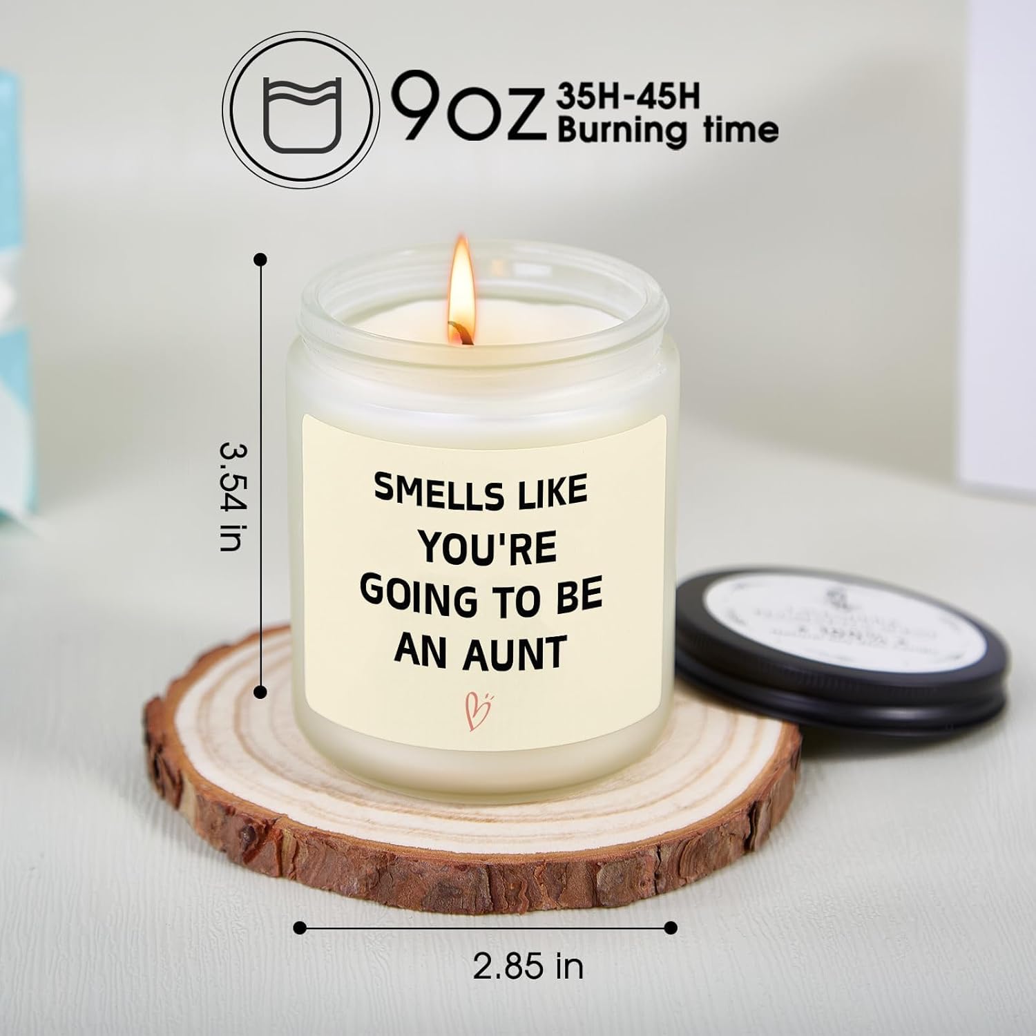Pregnancy Announcement For Aunt, Auntie Baby Announcement - Promoted To Aunt Gifts, New Aunts Gifts, Baby Reveal Gift For Bestie Sister Friend Lavender Soy Candle