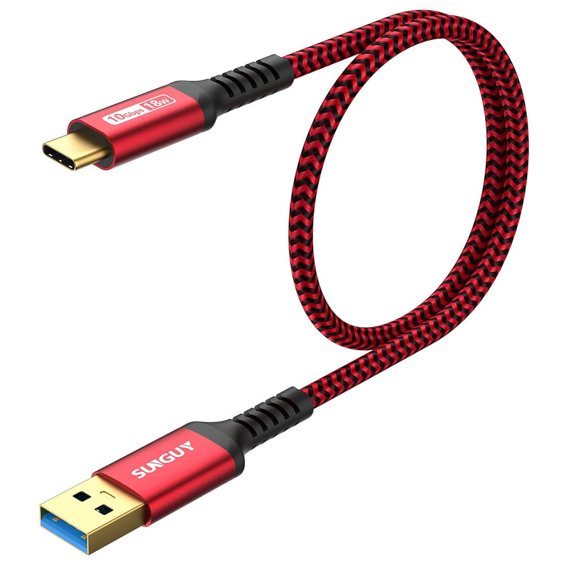 10Gbps Usb C 3.1 Gen 2 Cable, 1.5Ft Usb A To C Nylon Braided 3A Fast Charging