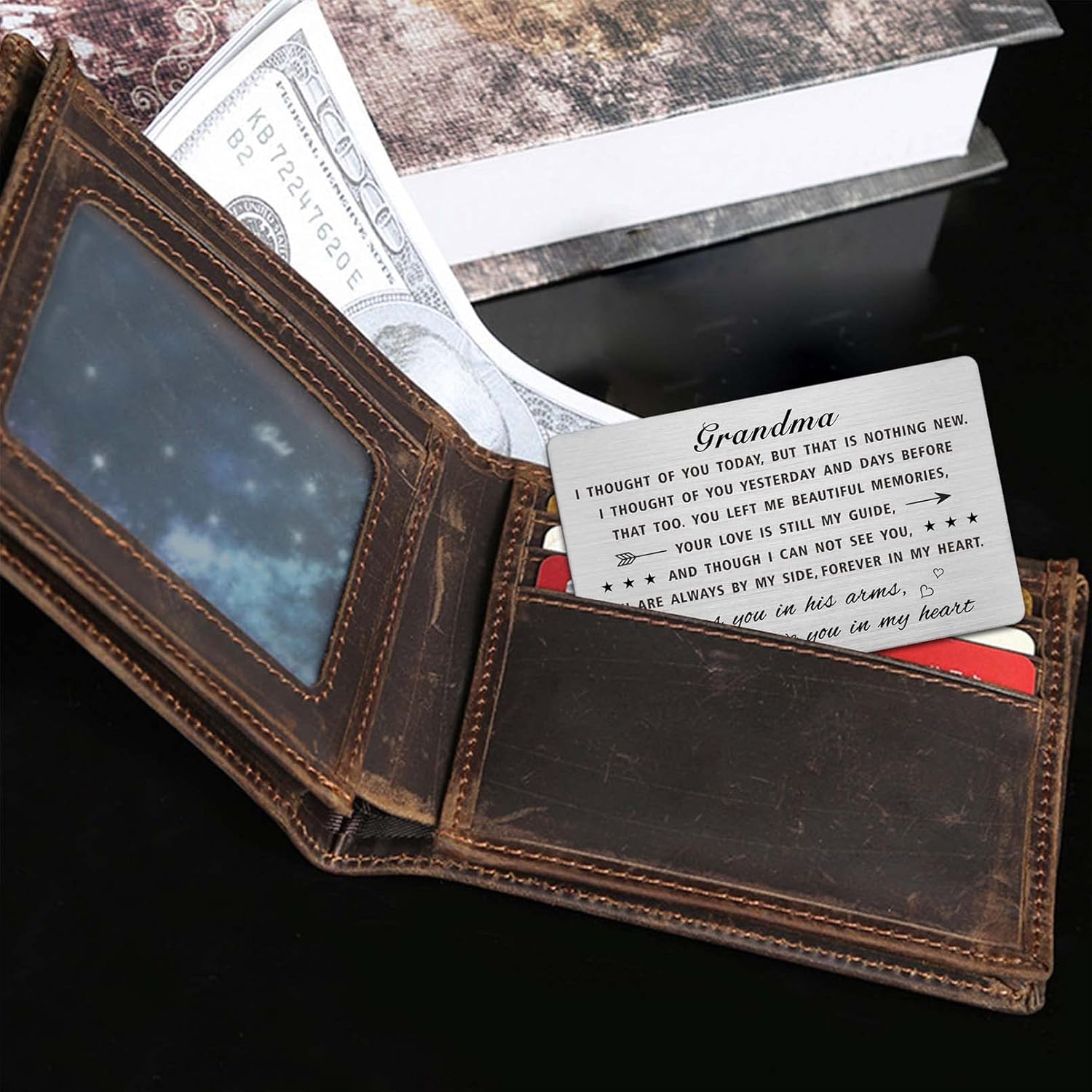 Sympathy Card For Loss Of Grandmother - Loss Of Grandma Sympathy Gifts - Memorial Gift For Loss Of Grandma - Rememberance Wallet Card For Loss Of Grandmother