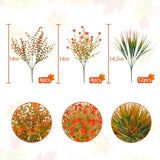 20 Bundles Artificial Fall Flowers Outdoor Uv Resistant Fake Autumn Flowers No Fade Faux Plastic Plants Thanksgiving Garden Window Box Farmhouse Décor