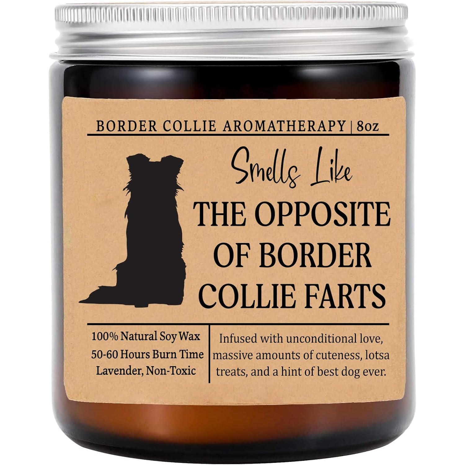 Smells Like The Opposite Of Border Collie Farts Candle - Funny Dog Gifts For Dog Lovers - Scented Candle For Border Collie Mom - Candle Gifts For Pet Lovers - Funny Dog Fart Candle
