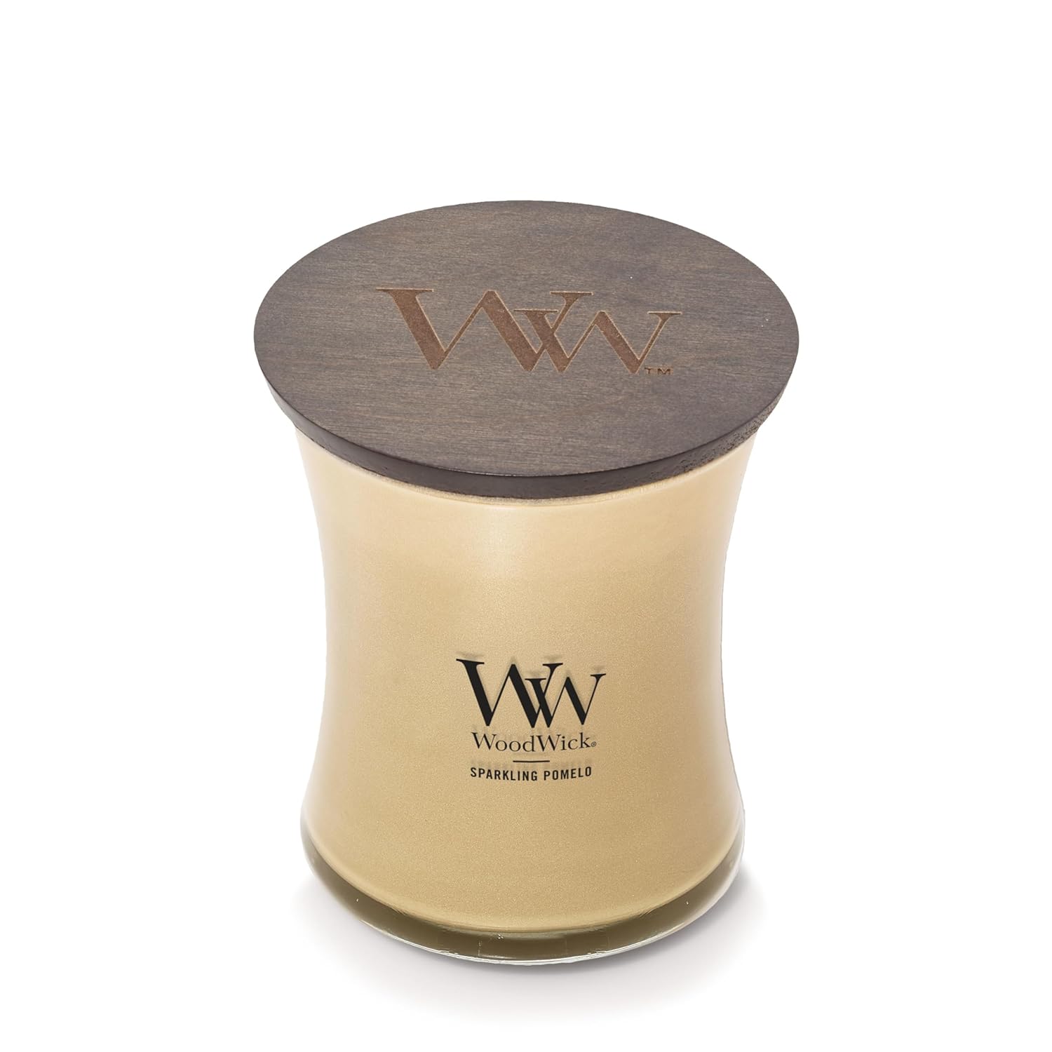 WoodWick Sparkling Pomelo Holiday Candle Gifts for Women and Men, 9.7 oz Precious Metals Collection with Crackling Wick