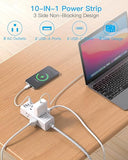 Surge Protector Power Strip with 6 Outlets 4 USB Ports 2 USB C 5FT Flat Plug Extension Cord 900J