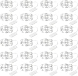 24 Pack Battery Operated Fairy Lights 7FT 20 LED Pure White Mini String Lights Waterproof Silver Wire for Wedding Party Decor