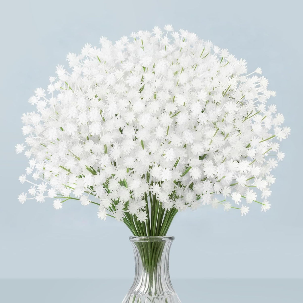 Baby Breath Artificial Flowers Bulk White, 15 Pcs Real Touch Faux Gypsophila Bouquets For Party Centerpieces,Wedding Arch, Diy Floral Arrangements, Event Decor, White