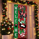 Christmas Cartoon Mouse Banner New Year Winter Xmas Decor Red Christmas Decorations For Home Party