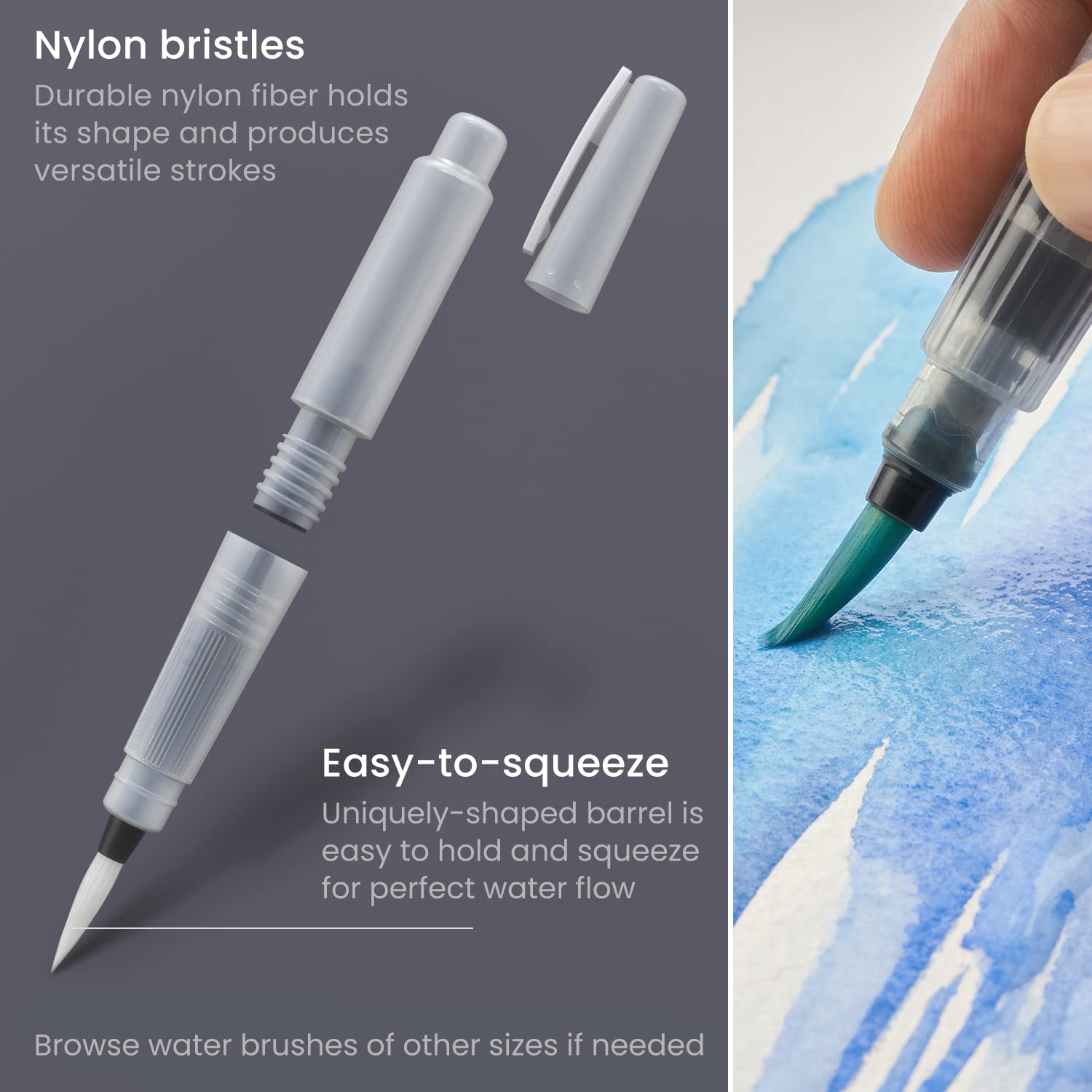 Watercolor Paint Set, 12 Ocean Tones Half Pans, Watercolor Set With Brush, Semi Moist Water Colors