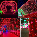 500 Led Christmas Light Red, Indoor String Light Plug In Twinkling Hanging Tree Lights Fairy Light For Party, Bar, Bedro