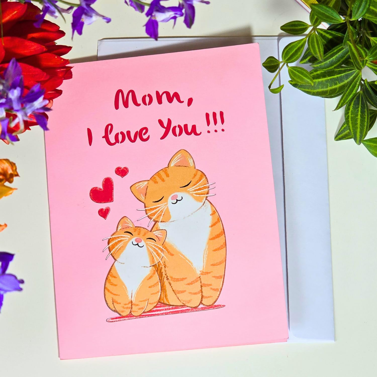 - Cat Mom Birthday Card, 6X8 In Pop Up Birthday Card For Mom, 3D Popup Greeting Cards Includes Envelope And Message Note