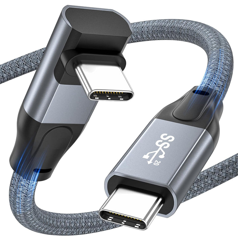Usb C To Usb C Cable Right Angle 100W Fast Charging Cable, 90 Degree Usb Type