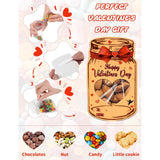 Valentine’S Day Cards For Kids, 48 Pack Mason Jar Valentine Cards With Heart Window And Treat Bags, Diy Classroom Exchange Cards For Boys And Girls School Party Favors (Candy Not Included)