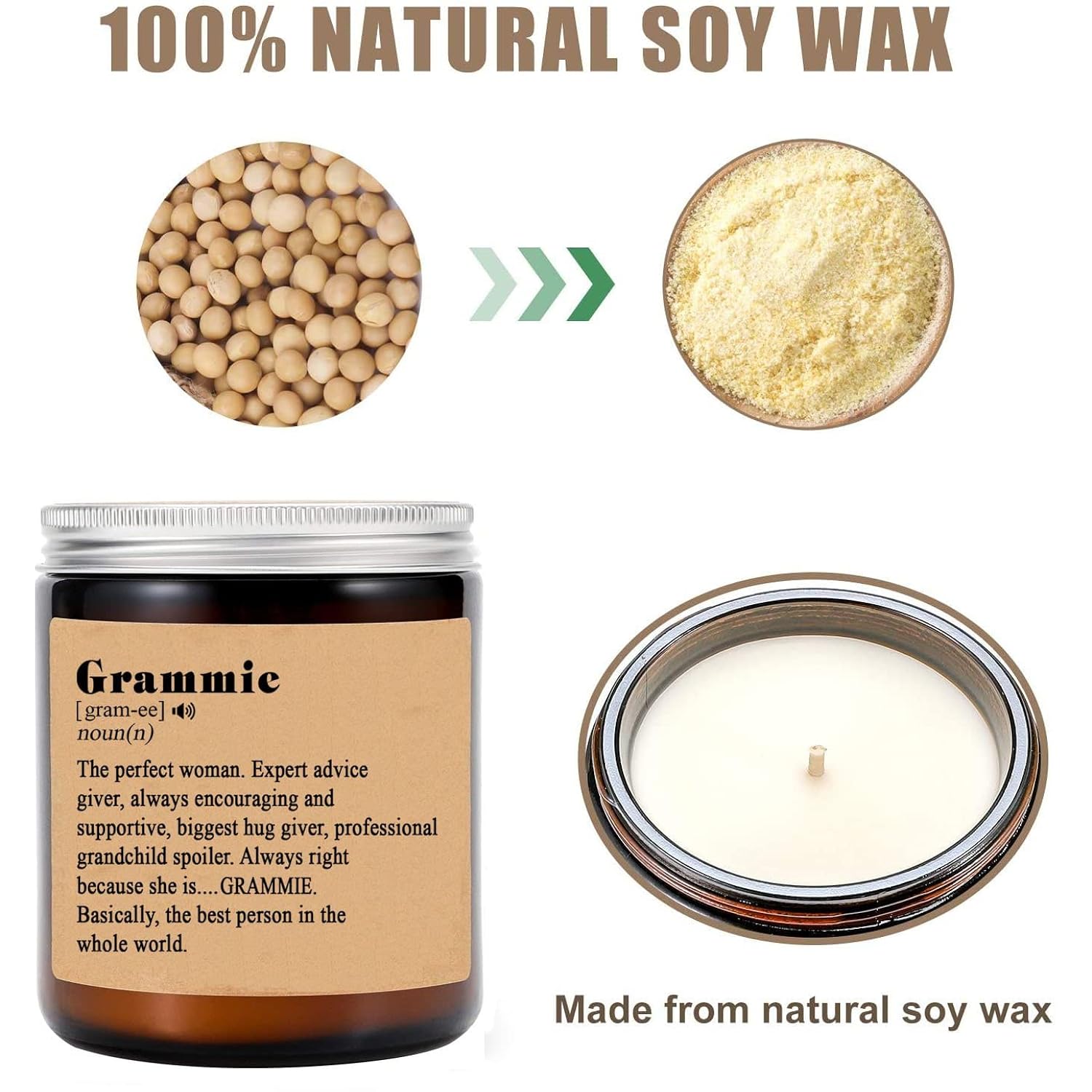 Grammie Noun Candle - Gift For Grammie - Mother'S Day Candle - Grammie Gifts - Grammie Definition - Lavende Scented Candles - Soy Candle For Home Scented