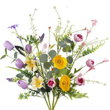 4 Pcs Wildflowers Artificial Flowers Daisies Roses And Poppies Faux Wildflowers Summer Flowers Artificial For Decoration Spring Silk Floral Arrangement Wedding Party Table Centerpieces Home