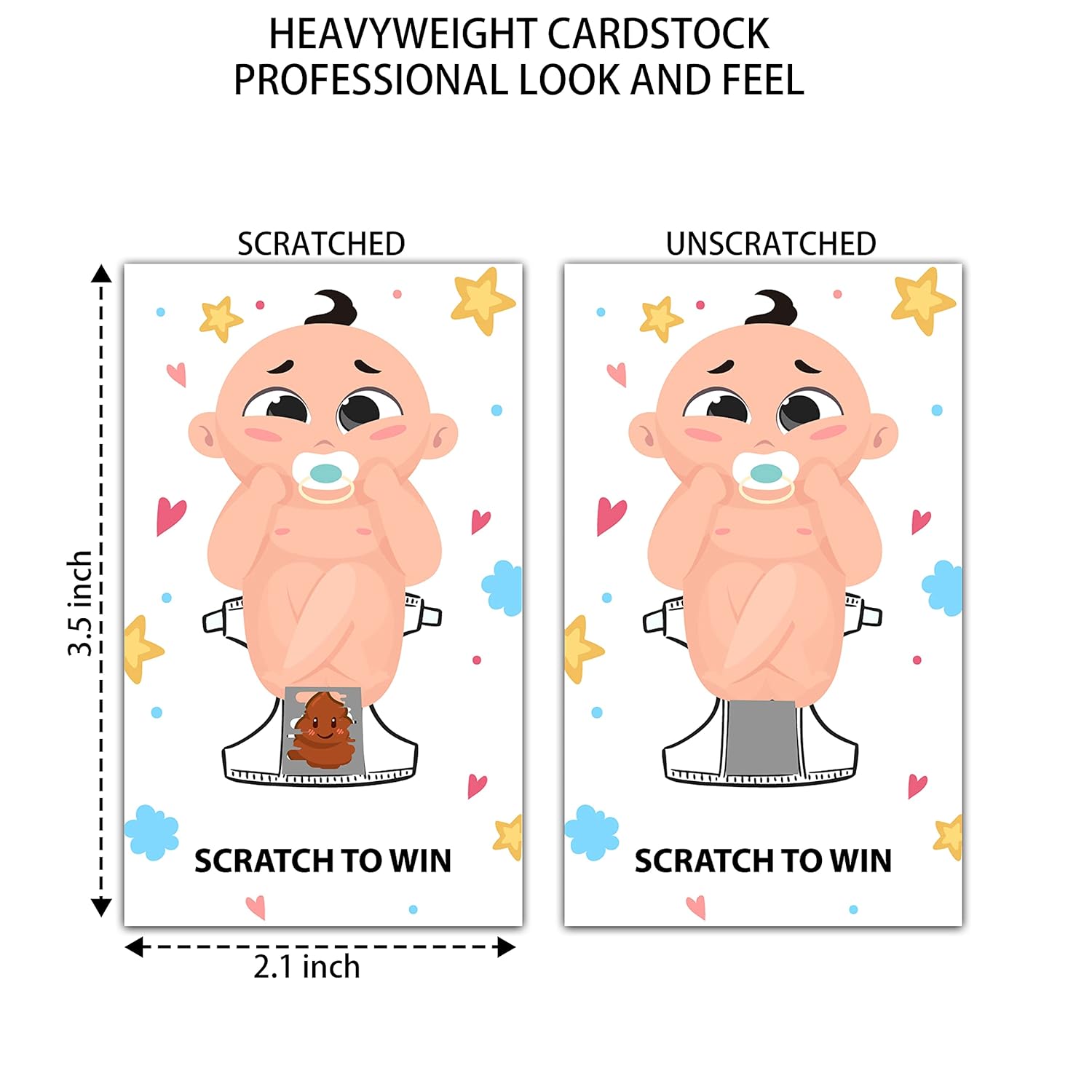 Baby Shower Scratch Off Game Cards, Cute Lottery Tickets, Door Prizes For Boy Girl, Neutral Gender Reveal Party Games Ideas, Baby Shower Activities & Decorations (40 Pack)-01