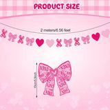 4 Pcs Pink Xoxo Heart Garland Valentines Day Pink Bow Decorations Banner Heart Hanging Garland Romantic Xoxo Banner For Valentine Anniversary Wedding Party Decorations Supplies