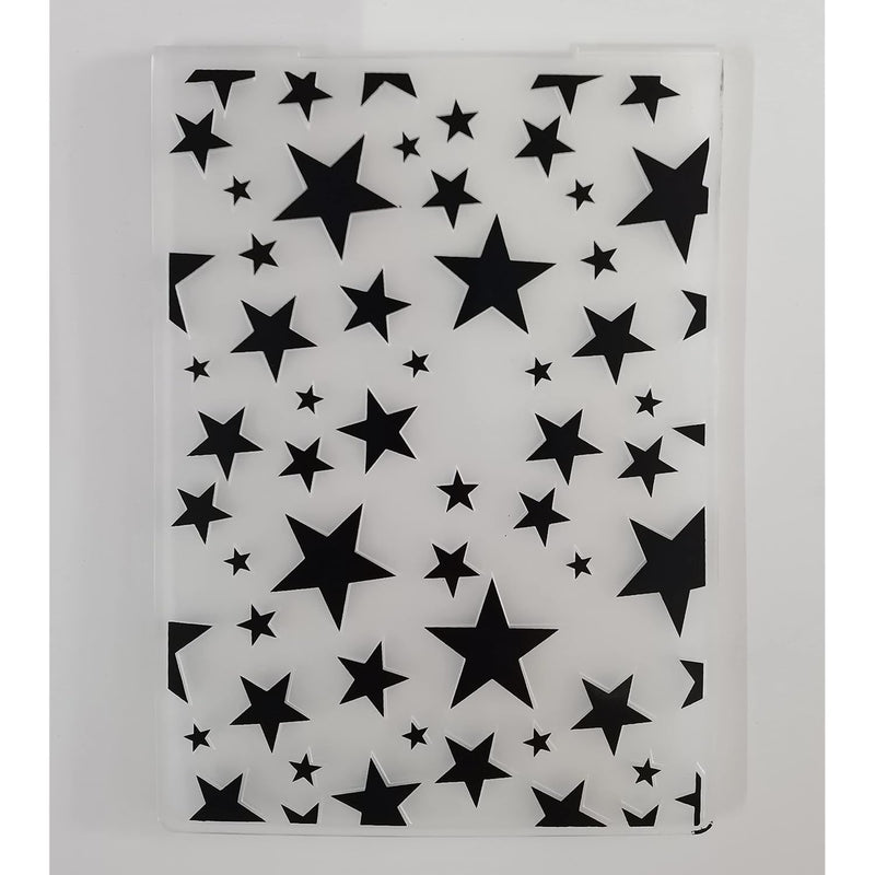 3D Texured Star Flower Abstract Wall Brick Plastic Embossing Folders For Card