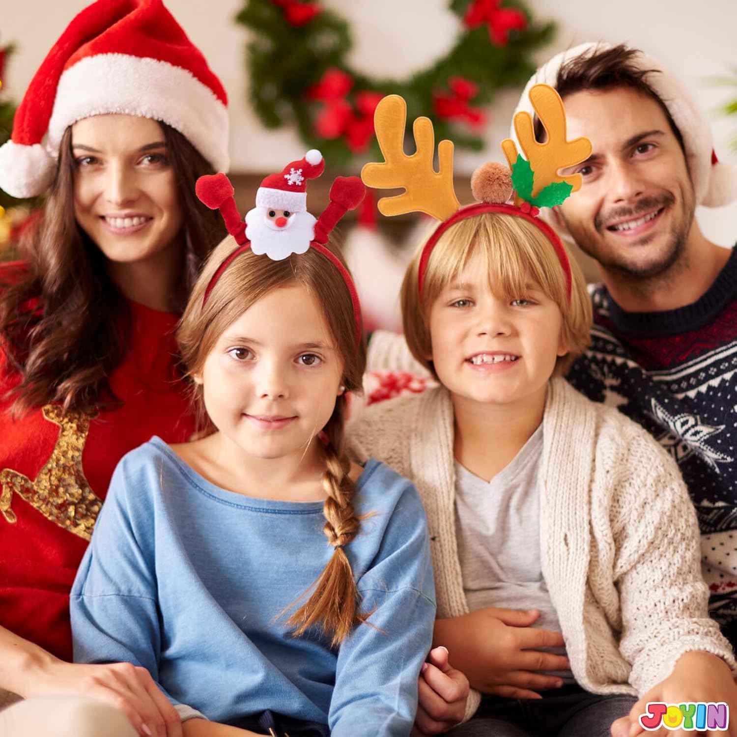 12 Packs Christmas Headbands With Assorted Design Christmas Headwear Holiday Headbands Accessories For Women Men Kids Christmas Parties Xmas Holiday Party Favors Photo Booth (One Size Fit All)