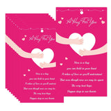 Pocket Hug Bulk Card Little Heart Pocket Hug Inspirational Greeting Cards 2.1 X 4.1 Inch - Happy Valentine'S Day Cards Valentine Exchange For School Friends Colleagues Family 50 Pack (Pink)